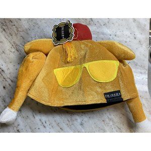 FRIENDS Licensed FABRIC Adult Turkey Leg HAT w SUNGLASSES Thanksgiving 2023 NEW